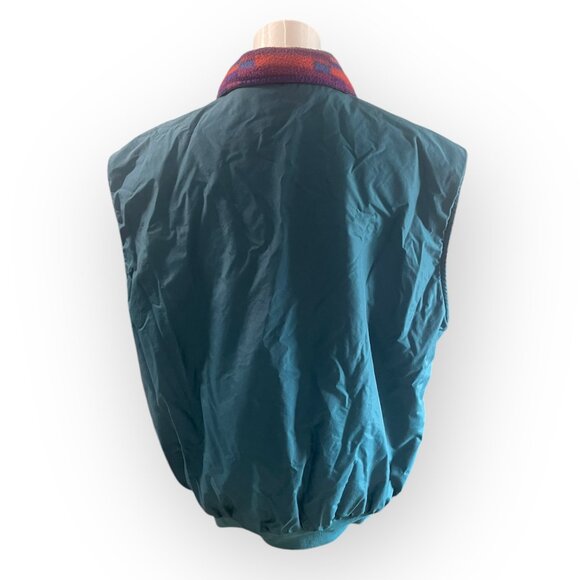 VTG Columbia 90s Reversible Fleece Multicolor Vest Large - Picture 7 of 12